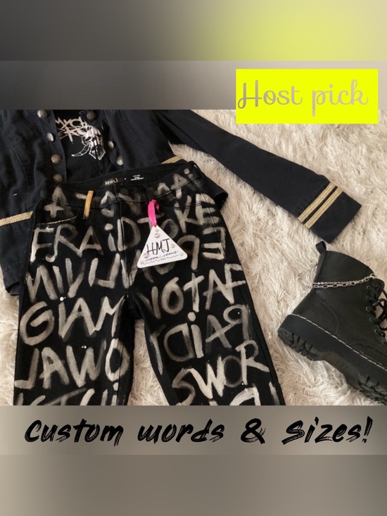 HMJ Denim - Custom Graffiti Lyric Jeans 🌟